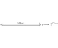 Magnetinių sistemų bėgelis P&amp;P, baltas, 62cm, 42002P/W