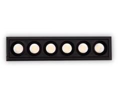 Ideal Lux 10W LED įleidžiamas linijinis šviestuvas LIKA, juodas, 3000K, 305813