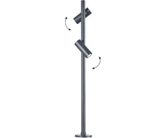 12W LED pastatomas lauko šviestuvas ARUBA, tamsiai pilkas, 3000K, IP65, 4349500