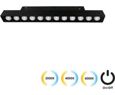Pakabinamas šviestuvas 13W LED šviestuvas į magnetines sistemas VIOKEF MAGNETIC, juodas, 3000/4000/6000K, 4244402S