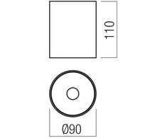 Lubinis šviestuvas 15,5W LED paviršinis šviestuvas TAKTO, rusvas, 3000K, dimeriuojamas, 01-3658