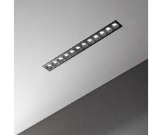 Ideal Lux 20W LED įleidžiamas linijinis šviestuvas LIKA, juodas, 3000K, 305837