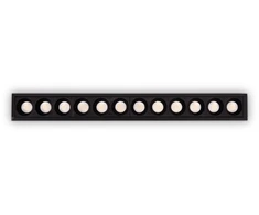 Ideal Lux 20W LED įleidžiamas linijinis šviestuvas LIKA, juodas, 3000K, 305837