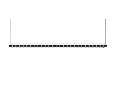 Pakabinamas šviestuvas 26,5W LED pakabinamas linijinis šviestuvas LOOP, juodas, 2700K, 1300mm, DALI