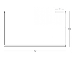 Pakabinamas šviestuvas 32W LED pakabinamas linijinis šviestuvas, raudonos plytų sp., 3000K, dimeriuojamas, 2557