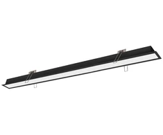 37W LED linijinis įleidžiamas šviestuvas SASA, juodas, 4000K, 1420mm, dimeriuojamas, 3917-03142-4-B-P-D4