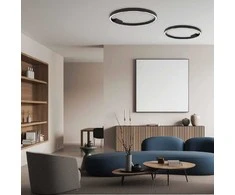 Bikuvalt 37W LED lubinis šviestuvas, juodas, 3000K, dimeriuojamas, 60cm, 23025
