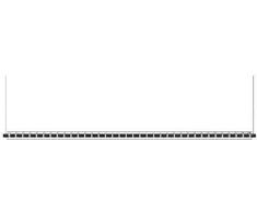 Pakabinamas šviestuvas 37W LED pakabinamas linijinis šviestuvas LOOP, juodas, 3000K, 1790mm, DALI