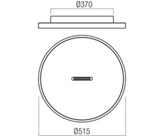 Lubinis šviestuvas 44W LED paviršinis šviestuvas BUTTON, juodas, 3000K, dimeriuojamas, 01-3830