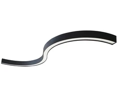Lubinis šviestuvas 44W LED paviršinis šviestuvas SEMI S, juodas, 3000K, 1500mm, 3921-0115-3-B-N