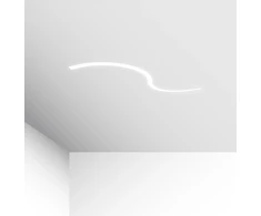 44W LED užglaistomas šviestuvas SEMI S, baltas, 3000K, 1500mm, 3921-0415-3-W-N