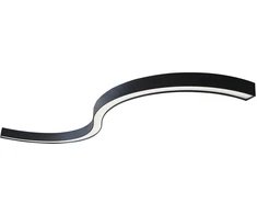 Lubinis šviestuvas 58W LED paviršinis šviestuvas SEMI S, juodas, 4000K, 2000mm, 3921-0120-4-B-N