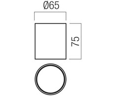 Lubinis šviestuvas 6,5W LED paviršinis šviestuvas HERA, baltas, 3000K, dimeriuojamas, 01-3673