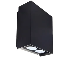 Sieninis šviestuvas 6W LED sieninis fasado šviestuvas SYLVIO, juodas, 3000K, IP65, 4352400