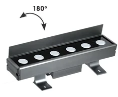 7W LED linijinis fasado šviestuvas MARVEL, tamsiai pilkas, 3000K, IP66, 4187400-P