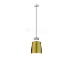 Pakabinamas šviestuvas 7W pakabinamas LED šviestuvas V-TAC, Ø120, aukso spalva, metalas / akrilas, 3000K (šiltai balta)