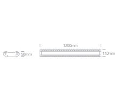 Pakabinamas šviestuvas 80W LED paviršinis/pakabinamas linijinis šviestuvas, baltas, 4000K, 38280/W/C