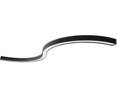 Lubinis šviestuvas 88W LED paviršinis šviestuvas SEMI S, juodas, 4000K, 3000mm, 3921-0130-4-B-N