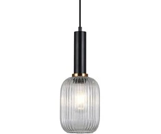 Lubinis šviestuvas Italux Pakabinamas šviestuvas PND-5588-1M-BK+CL