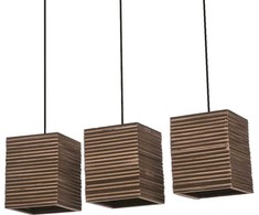 Pakabinamas šviestuvas CARDBOARD, 3xE27, rudas