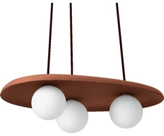 Pakabinamas šviestuvas CLAY NEST, 3xG9, rudas