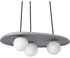 Pakabinamas šviestuvas CONCRETE NEST, 3xG9, pilkas