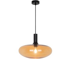 Pakabinamas šviestuvas CONVEX, E27, gintaro/juodos sp., 4278101