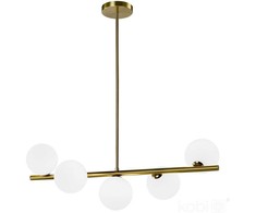 Pakabinamas šviestuvas GLOBE ELEGANCE, 5xG9, aukso/baltos sp.