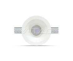 Pakabinamas šviestuvas Bikuva.lt GU10 gipsinis lemputės rėmelis, baltas, apvalus, gilus, 132mm