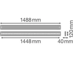 Pakabinamas šviestuvas Ledvance Linijinis šviestuvas IndiviLED© DIRECT 1500 48 W 3000 K