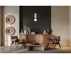 Pakabinamas šviestuvas LORENZO, 1xG9, smėlio/baltos sp.