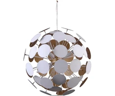 Lubinis šviestuvas Netlighting Pakabinamas šviestuvas MAILONE, 6xE14, baltos/aukso sp.