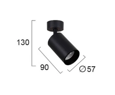 Pakabinamas šviestuvas Bikuvalt Paviršinis šviestuvas STAGE CFL/LED lemputėms, GU10, juodas, 4224701