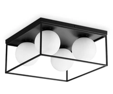 Lubinis šviestuvas Ideal Lux Paviršinis šviestuvas LINGOTTO, E14, juodas, 327860