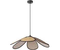 Pakabinamas šviestuvas RATTAN DAISY, E27, smėlio sp.