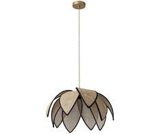 Pakabinamas šviestuvas RATTAN LOTUS, E27, smėlio sp.
