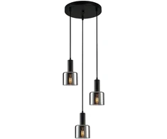 Italux Pakabinamas šviestuvas Santia PND-65342-3A-BK+SG