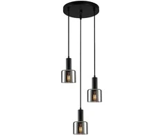 Italux Pakabinamas šviestuvas Santia PND-65342-3A-BK+SG