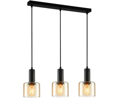 Italux Pakabinamas šviestuvas Santia PND-65342-3-BK+AMB