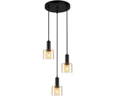 Italux Pakabinamas šviestuvas Santia PND-65342-3A-BK+AMB