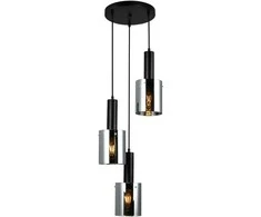 Lubinis šviestuvas Italux Pakabinamas šviestuvas PND-5581-3A-BK+SG