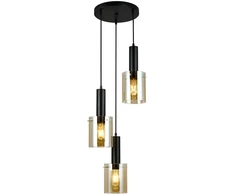 Italux Pakabinamas šviestuvas PND-5581-3A-BK+AMB