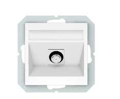 Palydovinės antenos lizdas QUADRUM QR 1000, galinis (SAT), be rėmelio, baltas