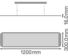 Ledvance Panelė DIRECT/INDIRECT 1200 UGR<19 36 W 3000 K WT