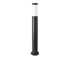 Pastatomas lauko šviestuvas V-TAC, E27, nerūdijantis plienas, IP44, 80cm aukščio, juodas