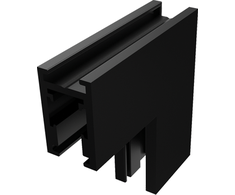 Paviršinio magnetinės sistemos ZAMBELIS MAGNETIC 5MM bėgelio vertikalus kampinis sujungimas, matinės juodos sp., 2512