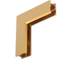 Paviršinio magnetinės sistemos ZAMBELIS MAGNETIC 6MM bėgelio vertikalus kampinis sujungimas, 24V, žalvario sp., 25235