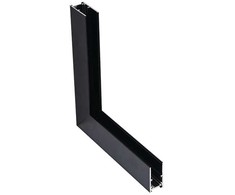Paviršinio magnetinės sistemos ZAMBELIS bėgelio vertikalus kampinis sujungimas, 48V, juodas, 2082B-C1