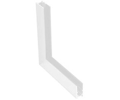 Paviršinio magnetinės sistemos ZAMBELIS bėgelio vertikalus kampinis sujungimas, 48V, baltas, 2082W-C1