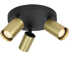 Italux Lubinis šviestuvas Nesto SPL-23436-3R-BK-BRSS